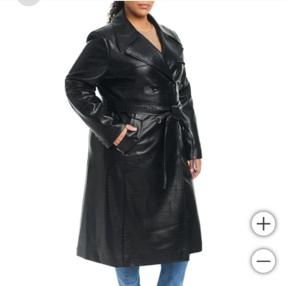 Vince Camuto Ladies' Maxi Faux Leather Jacket nwt - Picture 9 of 9